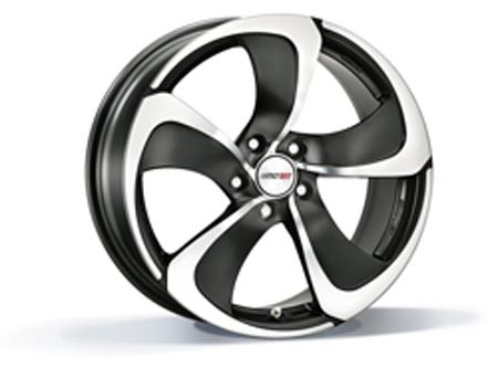 Motec Stream Black Matt Polish 7,5x17 5x100 ET35 Velgen