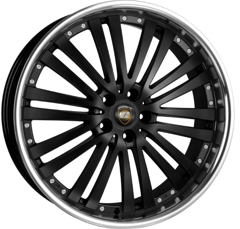 Velgen Calibre Potentia 9x22 5x112 Matt black/Polished lip