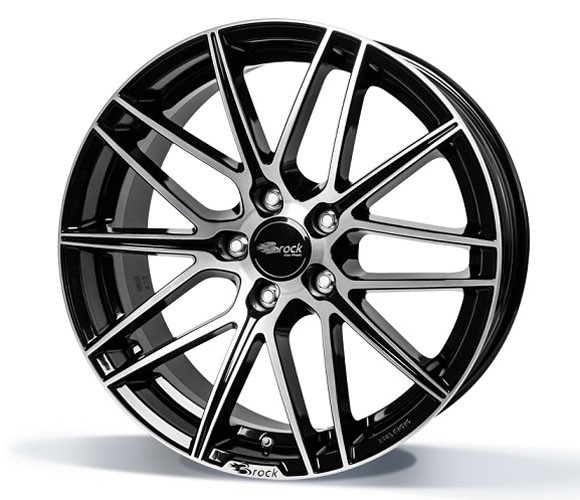 Brock B34 8x18 5x112 ET35 zwart glanzend / front gepolijst (SGVP