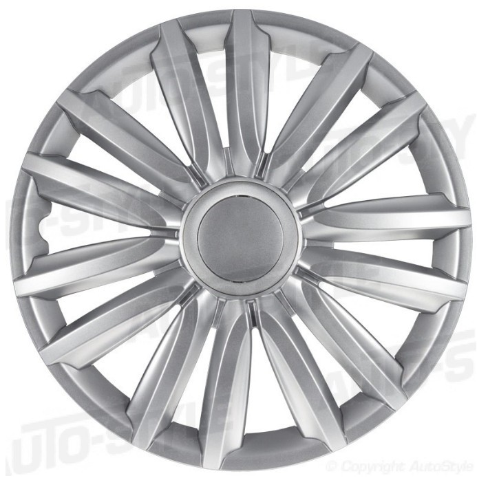 4 Delige Wieldoppenset Intenso Pro 16 inch 16" R16 zilver + chro