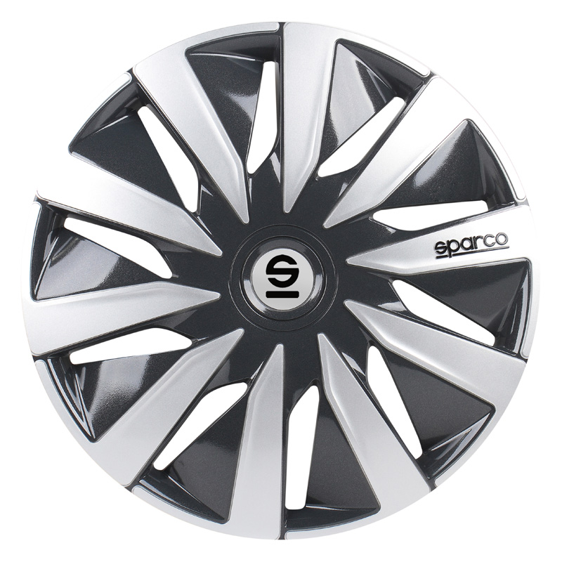 Sparco Wieldoppen Lazio - 16-inch - Grijs/Zilver - Set van 4 stuks