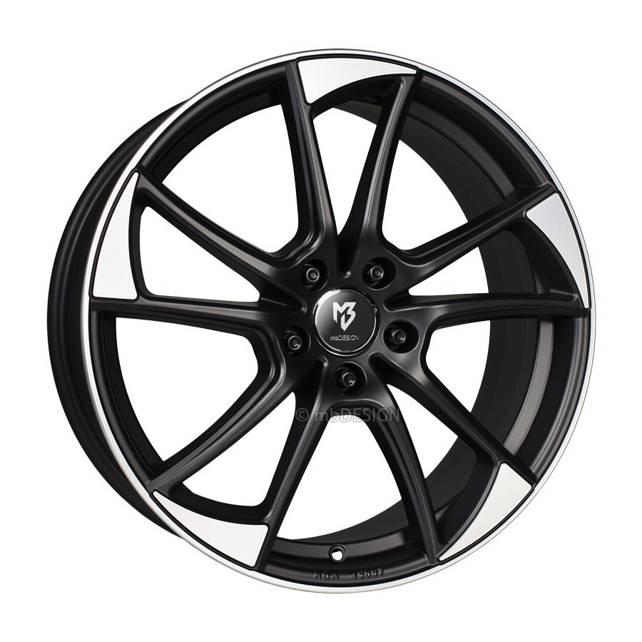mbDESIGN mb1 Black matt polish 7,5x19 5x120 ET45 Velgen