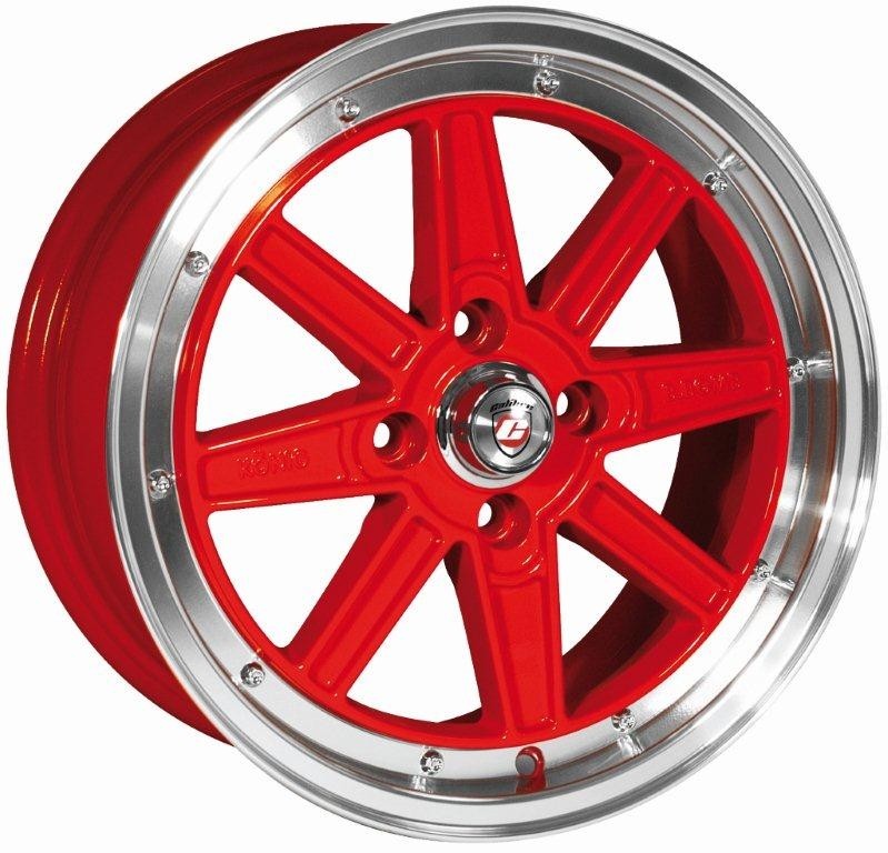 Velgen Calibre Bomb 7x15 4x100 Red/Polished lip