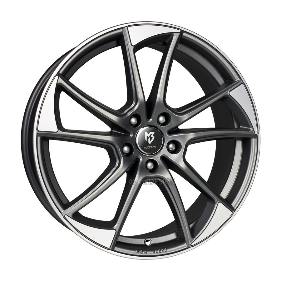 mbDESIGN mb1 Grey matt polish 7,5x19 5x120 ET45 Velgen