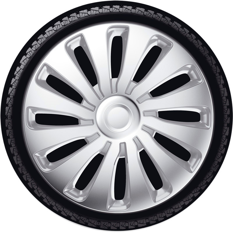 J-Tec 4-Delige Wieldoppenset Sepang 17-inch zilver