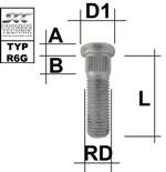 Tapdraden M12 x 1,5 35mm R6G