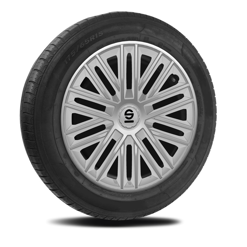 Sparco Wieldoppen Bergamo - 15-inch - Zilver - Set van 4 stuks