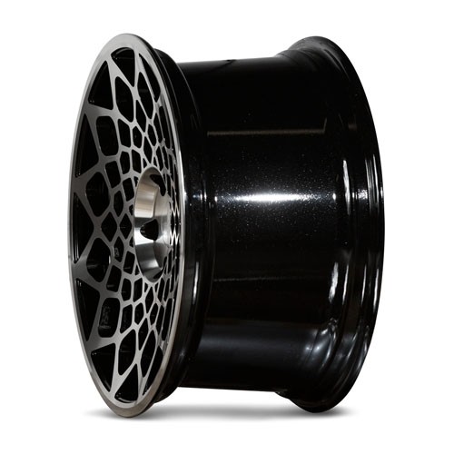 RADI8 B12 8.5x19 5x100 38 Gloss black machine face 57,1 Velgen