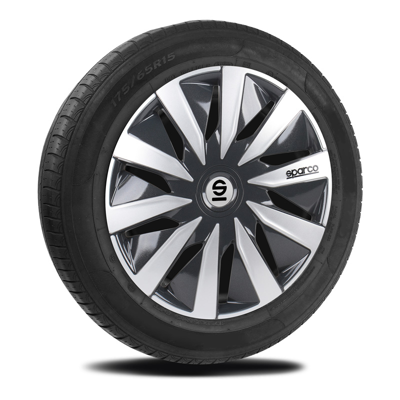 Sparco Wieldoppen Lazio - 13-inch - Grijs/Zilver - Set van 4 stuks