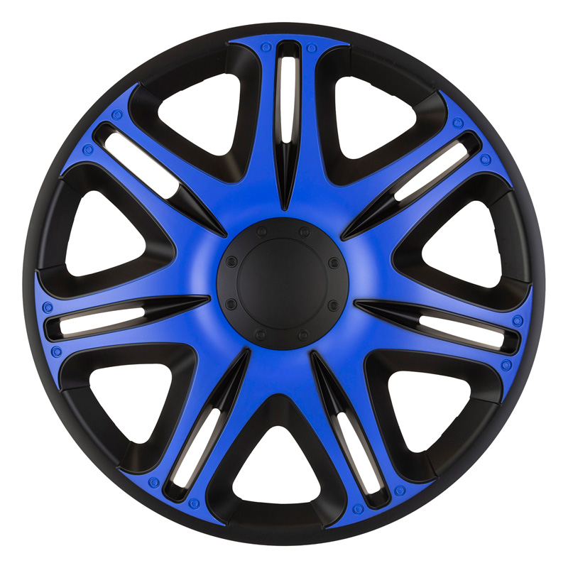 J-Tec 4-Delige Wieldoppenset Nascar 13-inch zwart/blauw
