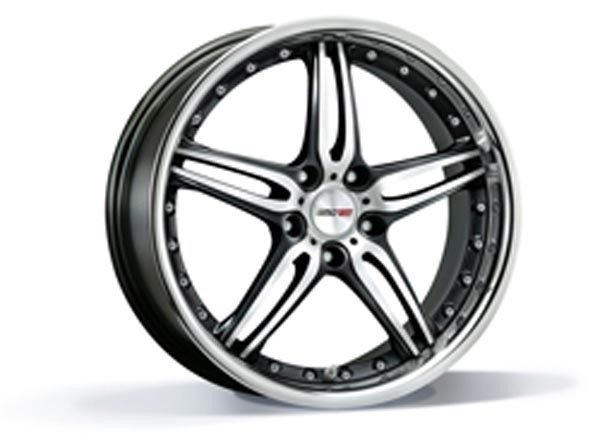 Motec Pantera Black Matt Polish Inox 8,5x19 5x100 ET30 Velgen