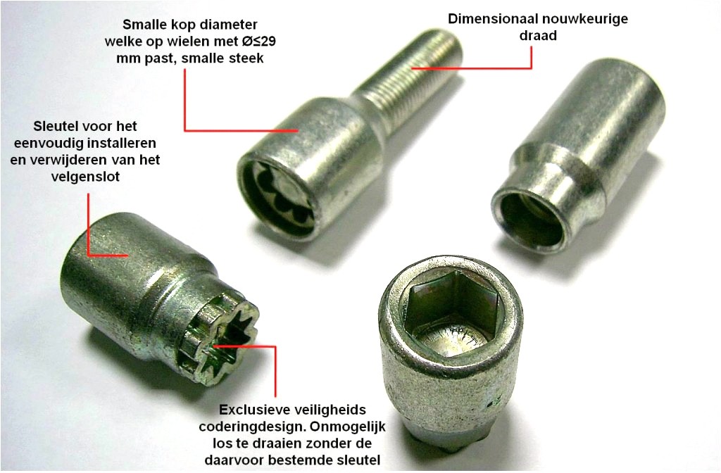 Wielsloten M12x1.50 KE-60/cyl. TUNING moer (ETSX)