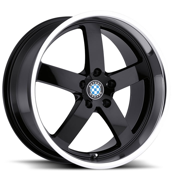 Velgen Beyern Rapp 18x8,5 5x120 ET15 Glanzend Zwart + Machined R