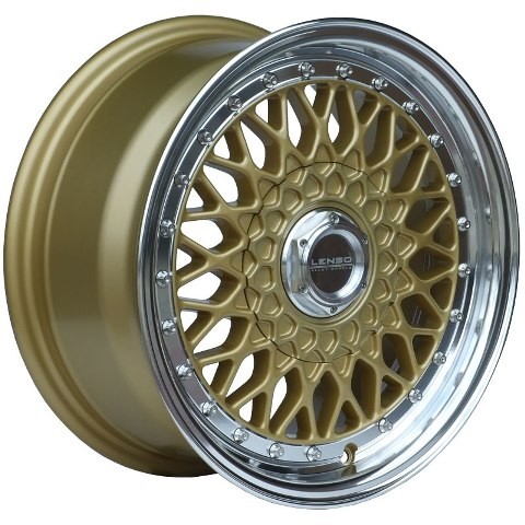 Lenso Wheels BSX 7x15 gold 4x100 ET20 Velgen