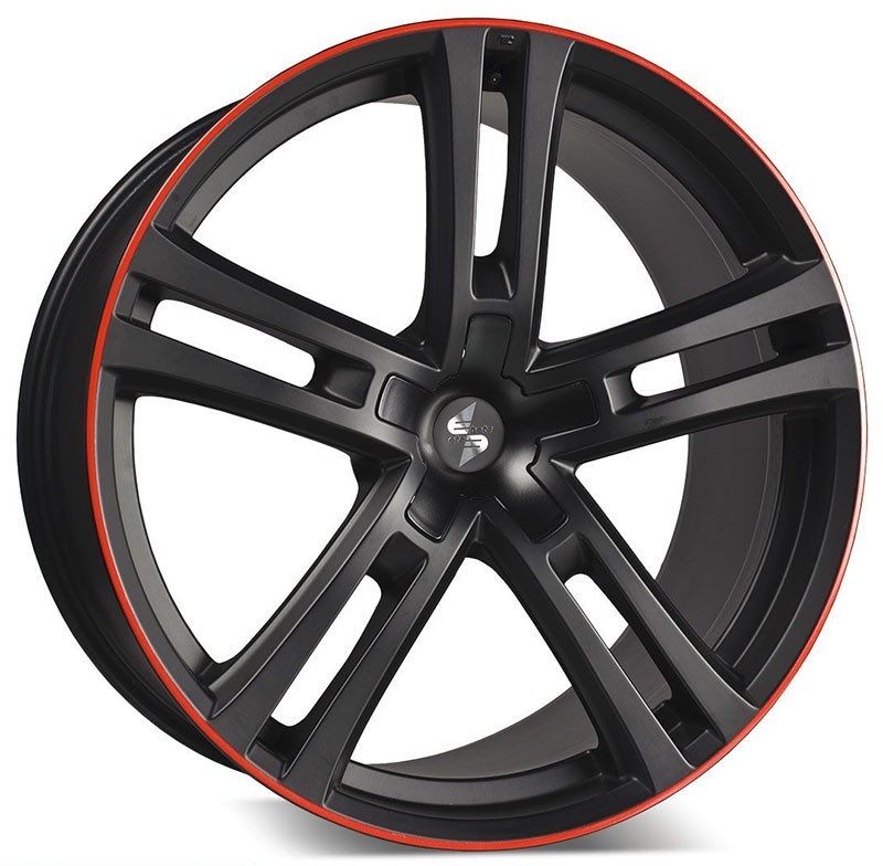 Velgen EtaBeta Uriel zwart red 10x20 5x130 ET40