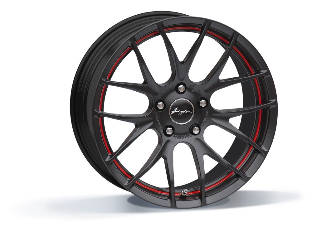 Breyton GTSR 5x120 7.5x18 ET 45 Matt Black with red undercut are