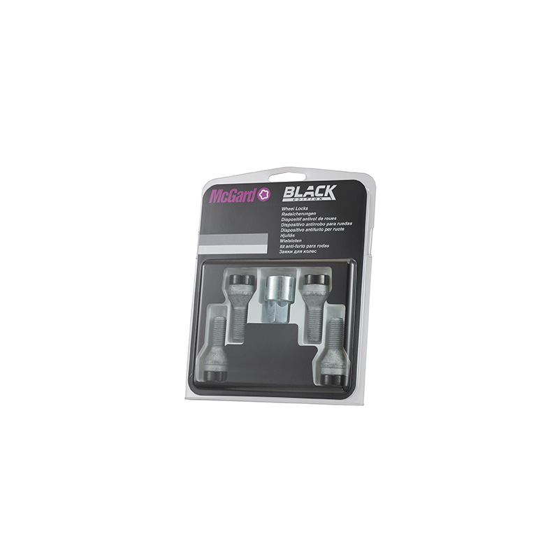 McGard Slotboutenset M14x1.25 Zwart - Konisch - Lengte 27.3mm (17mm kop)