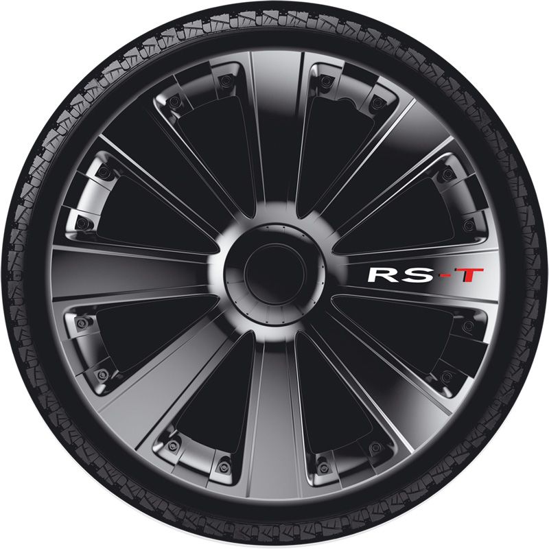 4-Delige Wieldoppenset RS-T 13-inch zwart