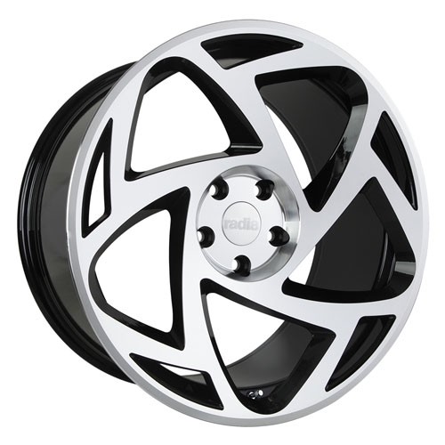 RADI8 S5 8.5x19 5x120 35 Gloss black machine face 72,56 Velgen