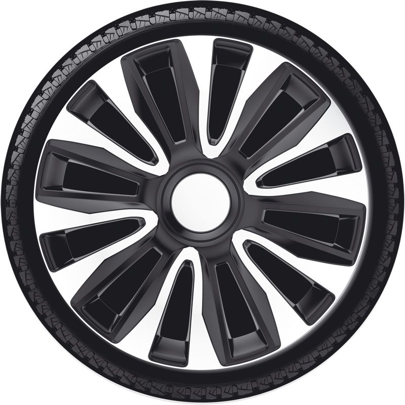 4-Delige Wieldoppenset Avalone 13-inch zilver/zwart