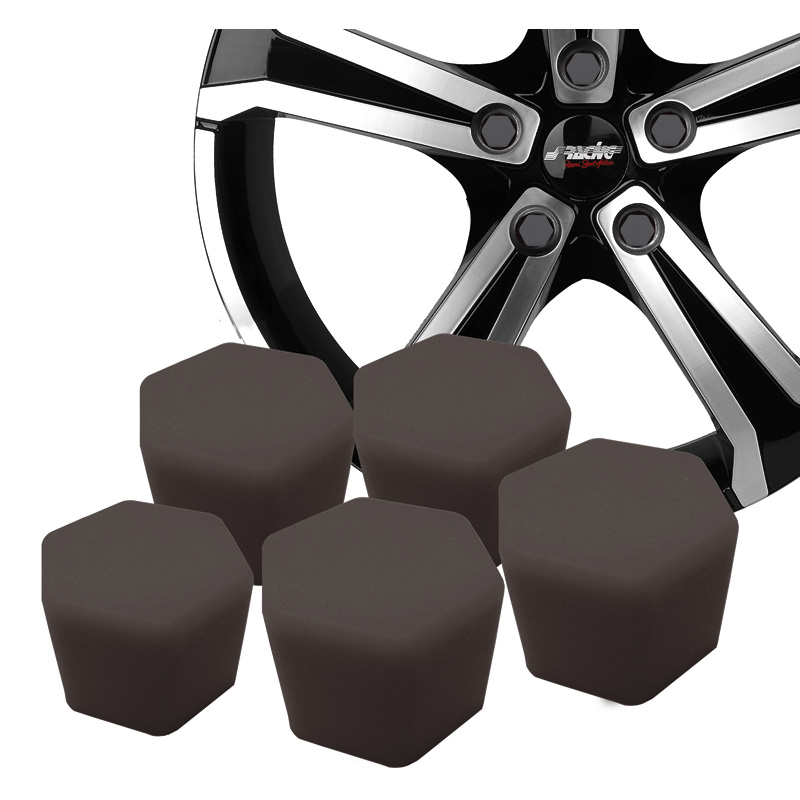 Simoni Racing Wielmoerkapjes Soft Sil - 17mm - Zwart - Set van 20 stuks