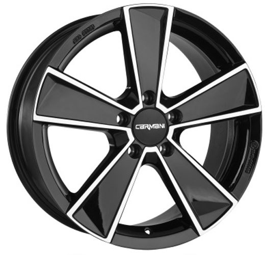 Carmani CA10 Flash 7x16 5x112 ET39 black polish Velgen