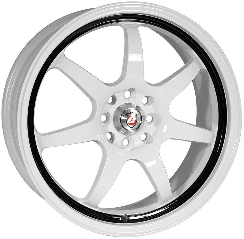 Velgen Calibre Pro 7 7x17 10x100 White/Black centre line
