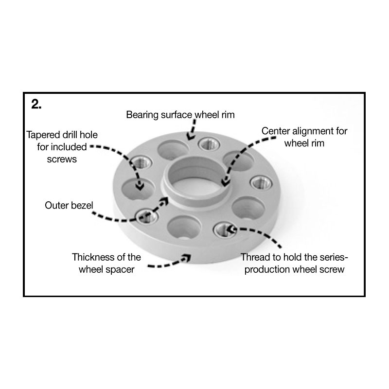H&R DRA-Systeem Spoorverbreders 50mm 5x112 - Naaf 57,1mm - Boutmaat M14x1,5 -  Audi/Ford/Bentley/Seat/Skoda/Volkswagen