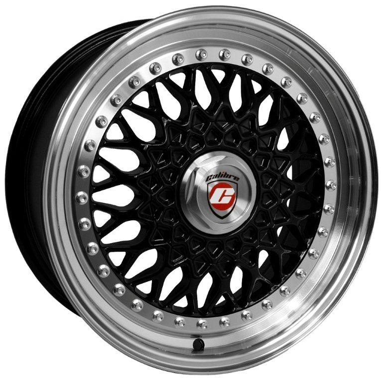 Velgen Calibre Vintage 9x17 Blank PCD Black/Polished lip