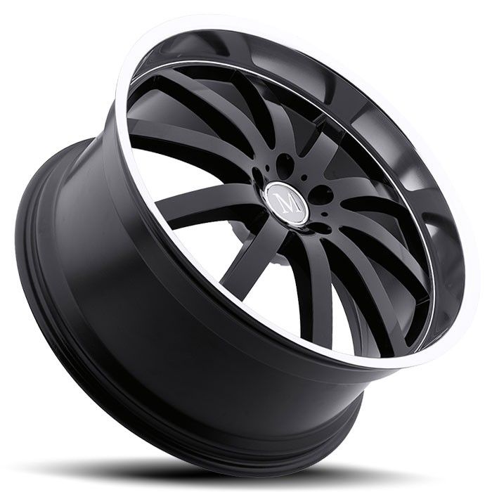 Velgen Mandrus Wilhelm 19x9,5 5x112 ET53 Glanzend Zwart + Machin
