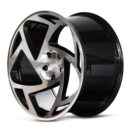 RADI8 S5 8.5/9.5x18 5x100 35 Gloss black machine face 66,6 Velge
