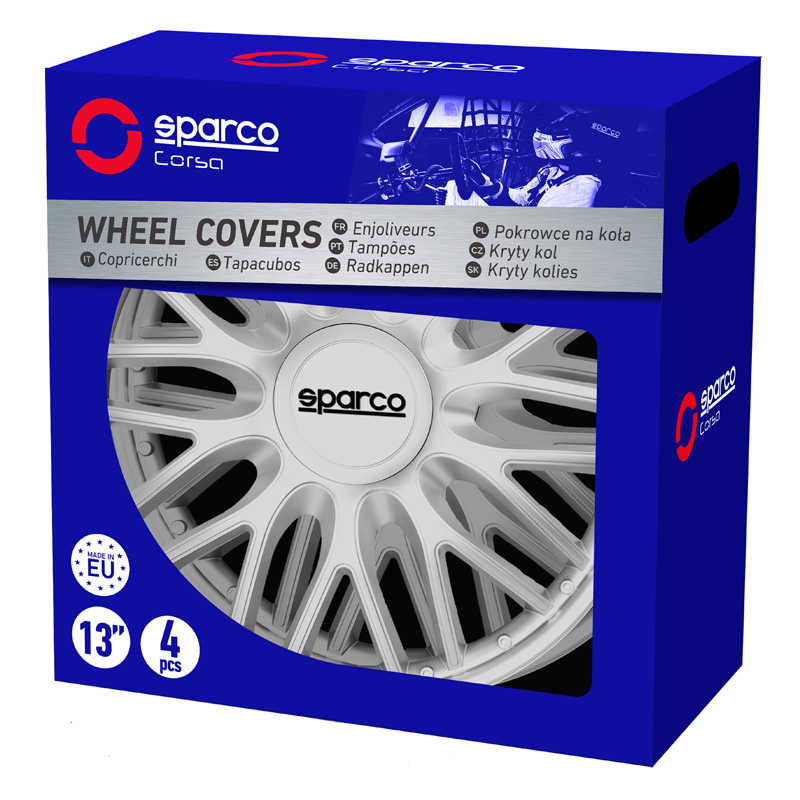 Sparco Wieldoppen Roma - 15-inch - Zilver - Set van 4 stuks