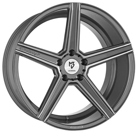 mbDESIGN KV1 Grey Polish 9x20 5x127 ET42 Velgen