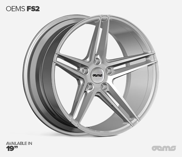 OEMS FS2 19X9.5 5X120 ET33 SILVER-MACHINED-FACE Velgen
