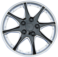 4-Delige Wieldoppenset Alaska 14-inch zilver/zwart